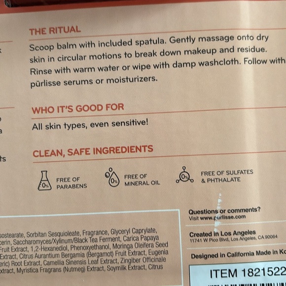 🏝️PURLISSE Pumpkin Chai Latte Cleansing Balm 3.4 Oz+ Bonus Travel Size - Picture 7 of 7